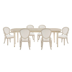 Genoa Beige 7pc Dining Set - Ornate Home