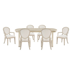 Genoa Beige 7pc Dining Set - Ornate Home