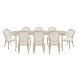 Genoa Beige 9pc Dining Set - Ornate Home
