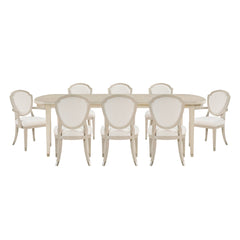 Genoa Beige 9pc Dining Set - Ornate Home