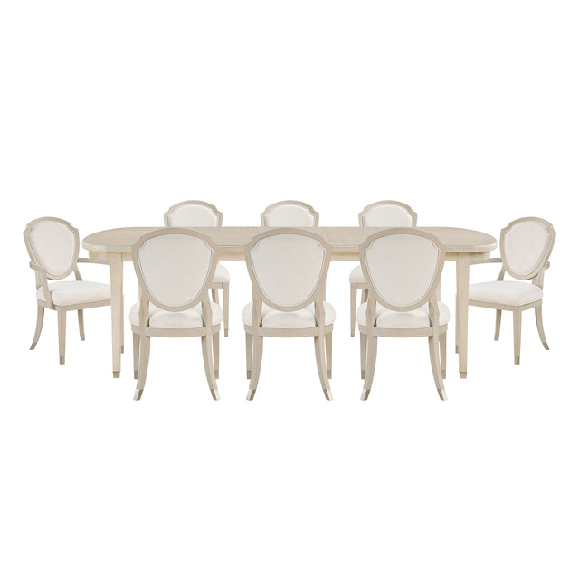 Genoa Beige 9pc Dining Set - Ornate Home