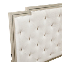 Genoa Beige Queen Platform Bed With Footboard Storage - Ornate Home