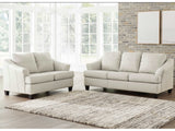 Genoa Coconut Leather Living Room Set / 2pc - Ornate Home
