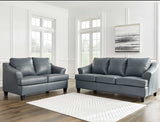 Genoa Coconut Leather Loveseat - Ornate Home