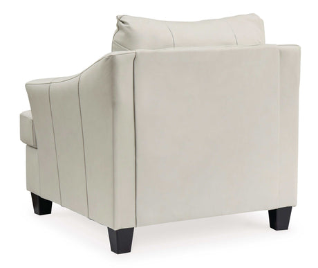 Genoa Coconut Leather Oversized Chair & Ottoman - Ornate Home