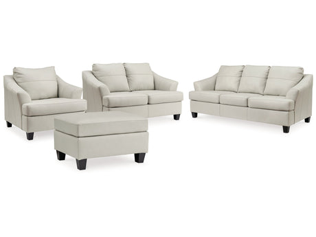 Genoa Coconut Sofa, Loveseat, Oversized Chair and Ottoman - Ornate Home