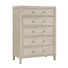 Genoa Ivory/Light Oak 5-Piece Queen Bedroom Set - Ornate Home