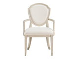 Genoa Ivory/Light Oak Arm Chair - Ornate Home