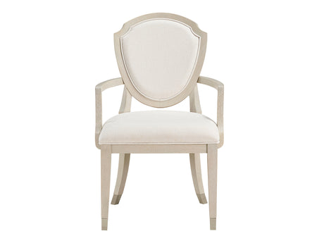 Genoa Ivory/Light Oak Arm Chair - Ornate Home