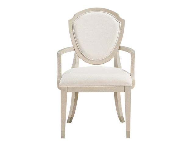 Genoa Ivory/Light Oak Arm Chair - Ornate Home