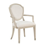 Genoa Ivory/Light Oak Arm Chair - Ornate Home