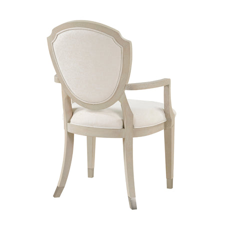 Genoa Ivory/Light Oak Arm Chair - Ornate Home