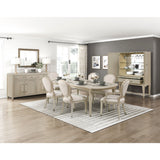 Genoa Ivory/Light Oak Arm Chair (Set of 2) - Ornate Home