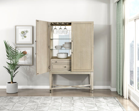 Genoa Light Oak Bar Cabinet - Ornate Home