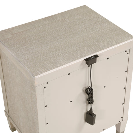 Genoa Light Oak Nightstand - Ornate Home