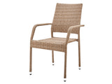 Genoa Patio Dining Armchair in Nature Tan Weave - Ornate Home