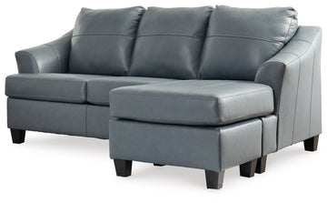 Genoa Steel Leather L Shape RAF Chaise Sofa - Ornate Home