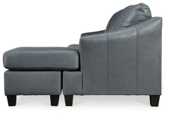 Genoa Steel Leather L Shape RAF Chaise Sofa - Ornate Home