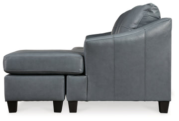 Genoa Steel Leather L Shape RAF Chaise Sofa - Ornate Home