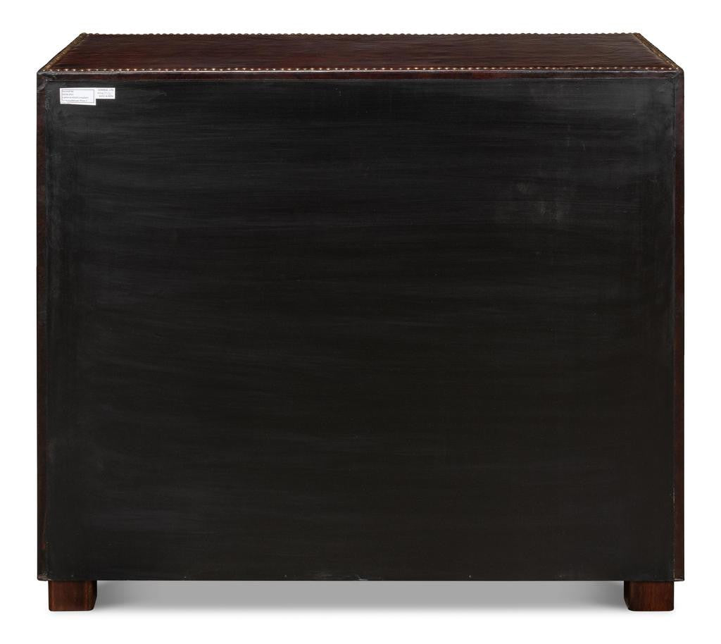 Gentleman's Brown Studded Chest - Ornate Home
