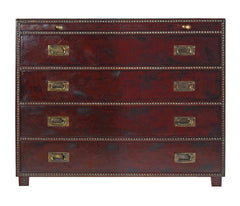 Gentleman's Brown Studded Chest - Ornate Home