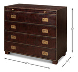 Gentleman's Brown Studded Chest - Ornate Home