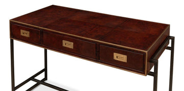 Gentleman’s Office Brown Desk - Ornate Home