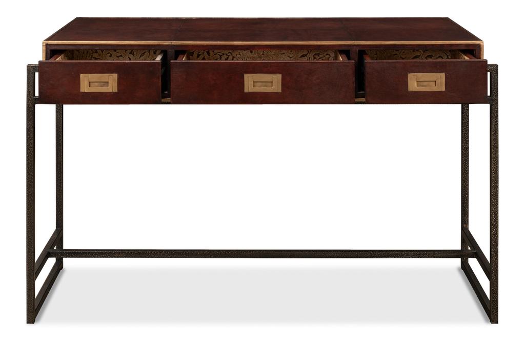 Gentleman’s Office Brown Desk - Ornate Home