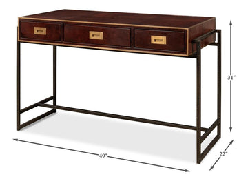 Gentleman’s Office Brown Desk - Ornate Home