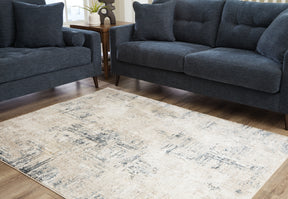 Gentor Blue/Ivory 5' x 7' Rug - Ornate Home