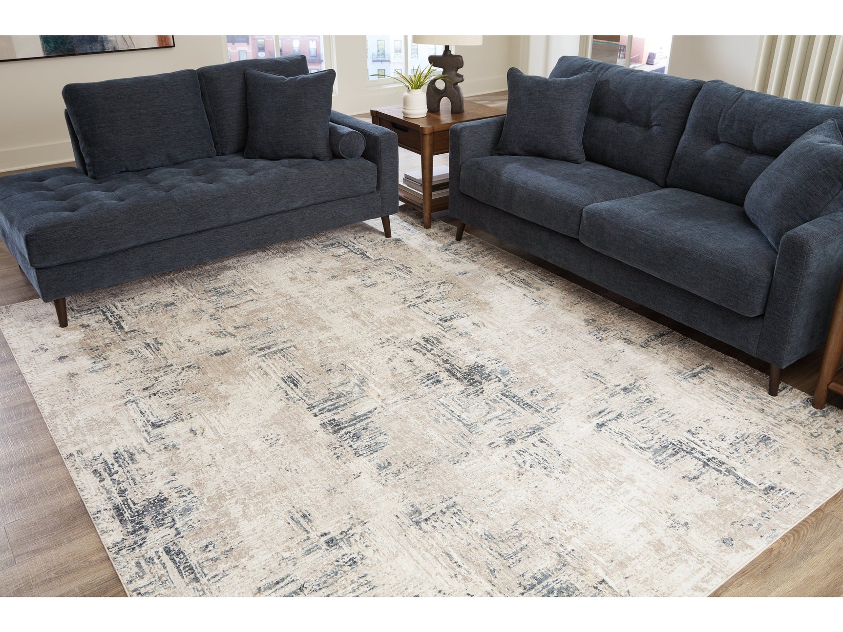 Gentor Blue/Ivory 8 x 10 Rug (Online Special Price) - Ornate Home