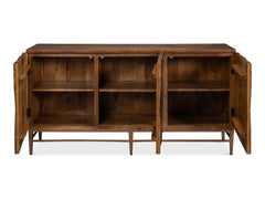 Geo Brown Three Door Sideboard - Ornate Home
