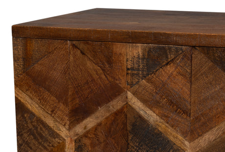 Geo Brown Three Door Sideboard - Ornate Home