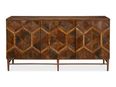 Geo Brown Three Door Sideboard - Ornate Home