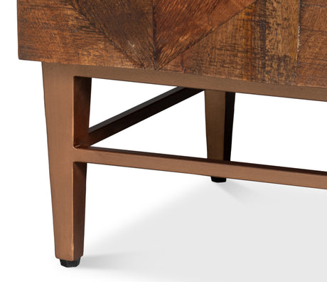 Geo Brown Three Door Sideboard - Ornate Home