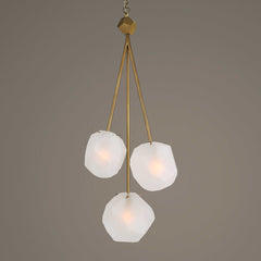 Geodesic Brass 3 Light Pendant - Ornate Home