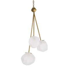 Geodesic Brass 3 Light Pendant - Ornate Home
