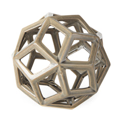 Geom Tan Ceramic Geometric Object - Ornate Home