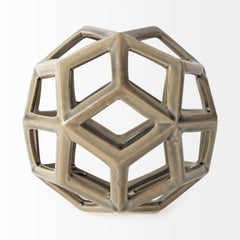 Geom Tan Ceramic Geometric Object - Ornate Home