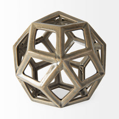 Geom Tan Ceramic Geometric Object - Ornate Home