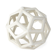 Geom White Ceramic Geometric Object - Ornate Home
