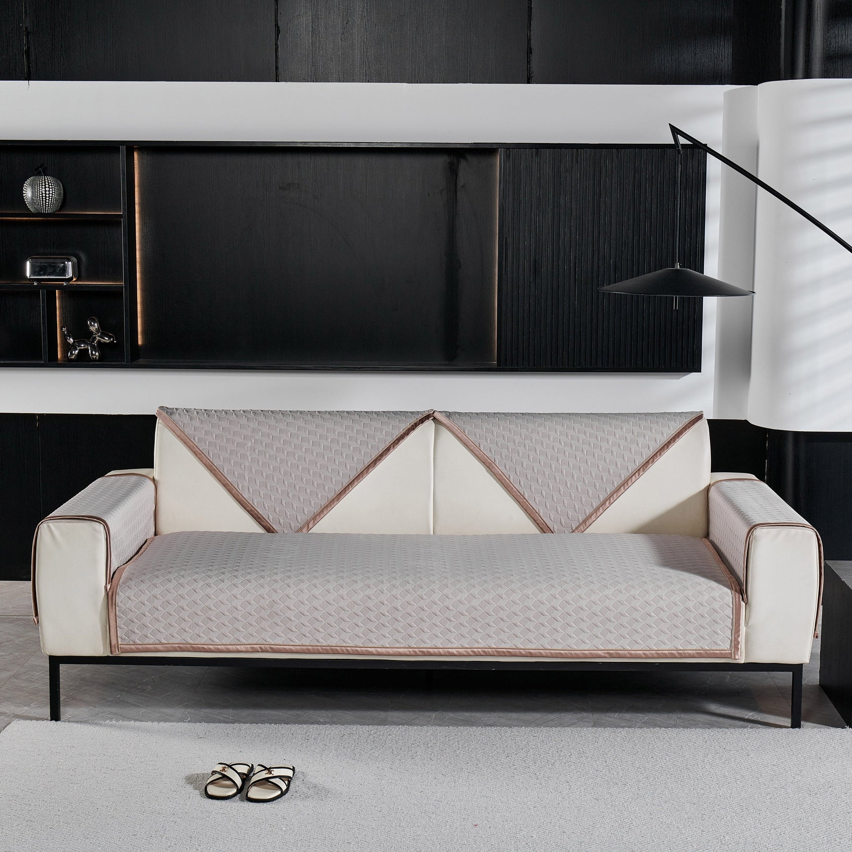 Geometric 3D Sofa Cover, Non-Slip Couch Protector for Seat, Backrest & Armrest - Ornate Home