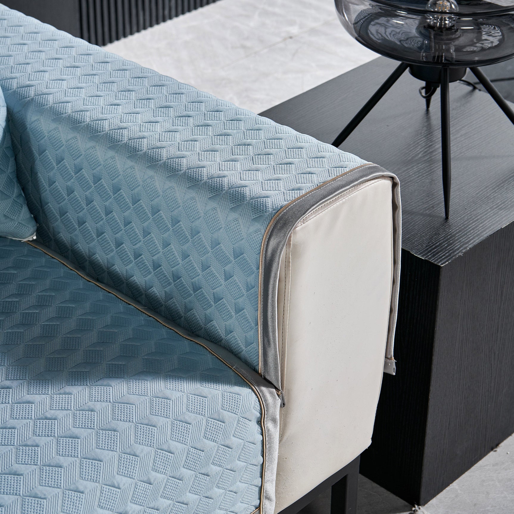 Geometric 3D Sofa Cover, Non-Slip Couch Protector for Seat, Backrest & Armrest - Ornate Home