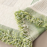 Geometric Chenille Sofa Throw Cover, Breathable Couch Protector with Tassel Fringe - Ornate Home