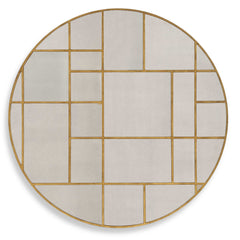 Geometric Gold Round Mirror - Ornate Home