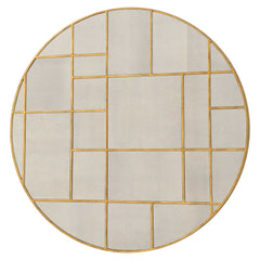 Geometric Gold Round Mirror - Ornate Home