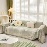 Geometric Radial Striped L-Shape Sofa Cover: Thick, Reversible Furniture Blanket for Kids and Pets - Ornate Home