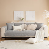Geometric Textured Cotton Quilted Sofa Cover, Non-Slip Washable Couch Protector - Ornate Home