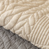 Geometric Textured Cotton Quilted Sofa Cover, Non-Slip Washable Couch Protector - Ornate Home