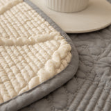 Geometric Textured Cotton Quilted Sofa Cover, Non-Slip Washable Couch Protector - Ornate Home